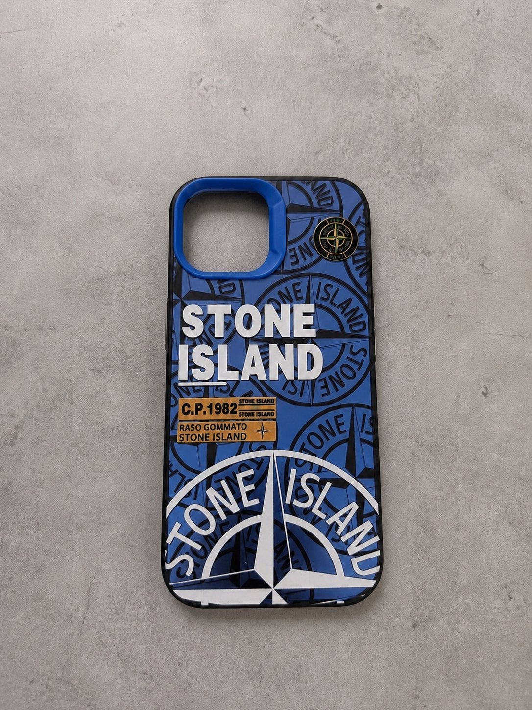 Stone Island iPhone Hoesje - Blauw met LogoDesign iphone 11, Kunststof, Gebruikt, Blauw, Hoesje of Tasje