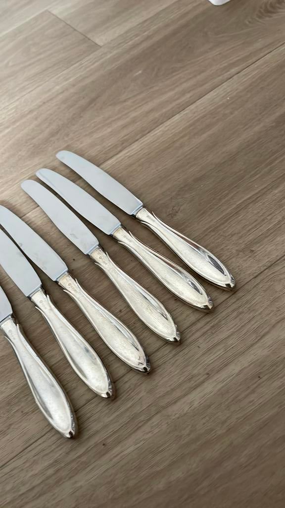 Verzilverde dinermessen Gero Perfection, Ophalen of Verzenden, Gebruikt, Zilver
