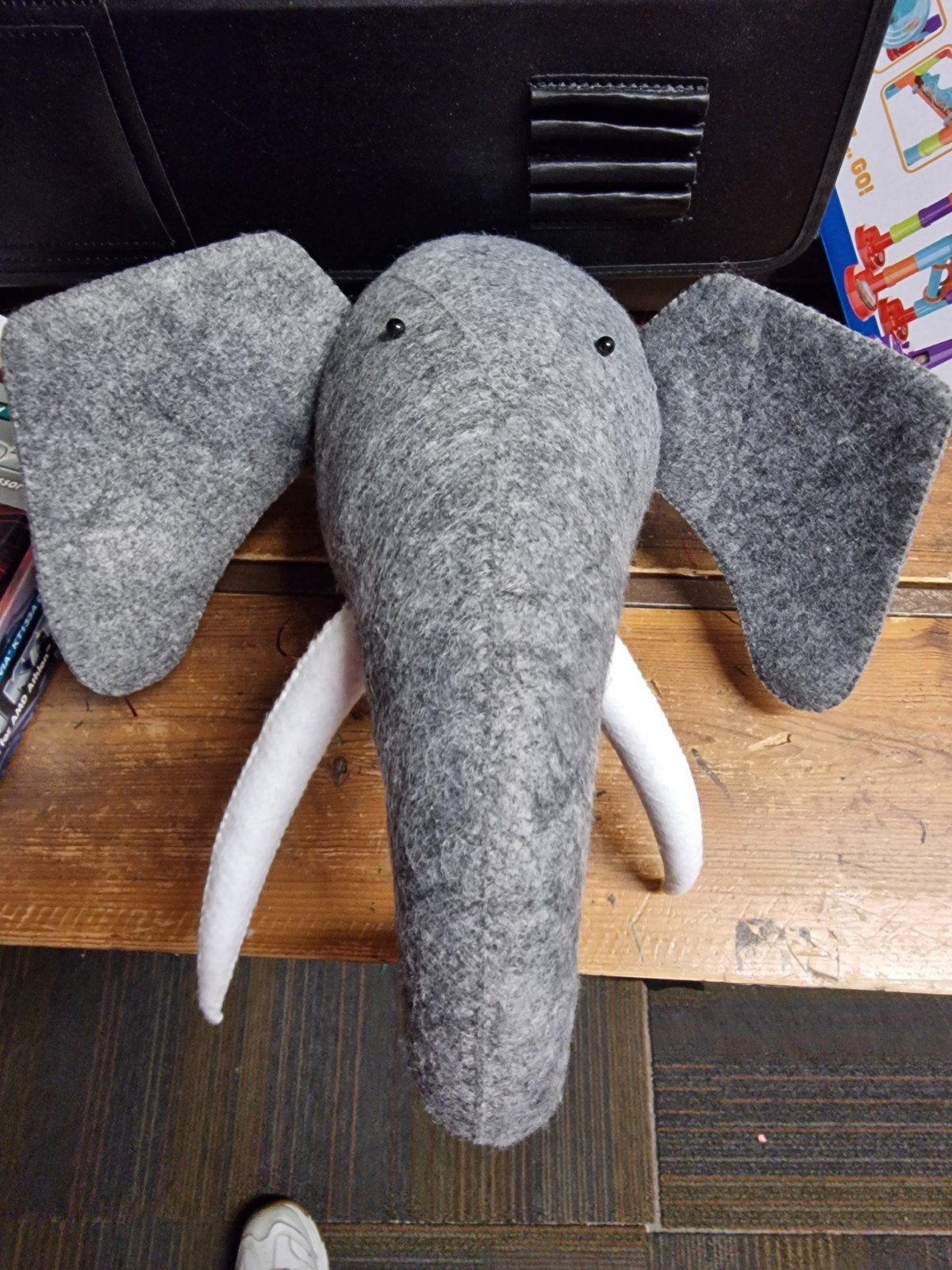 Stoffen Olifantenkop om op te hangen - Grijs, Ophalen, Zo goed als nieuw, Grijs, Olifant