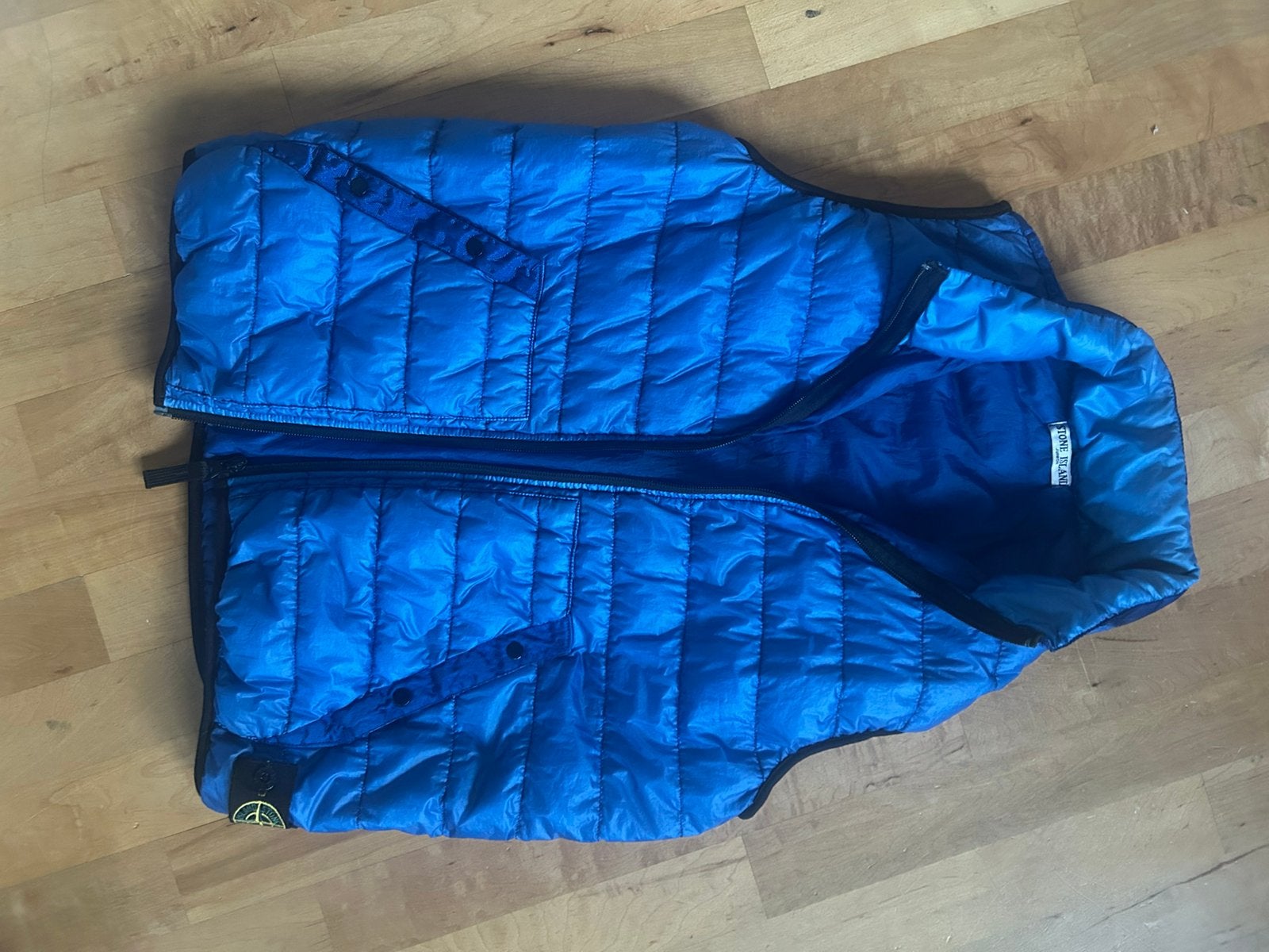Stone island junior bodywarmer maat 164, Kleding | Heren, Ophalen of Verzenden, Zo goed als nieuw, Overige maten, Blauw