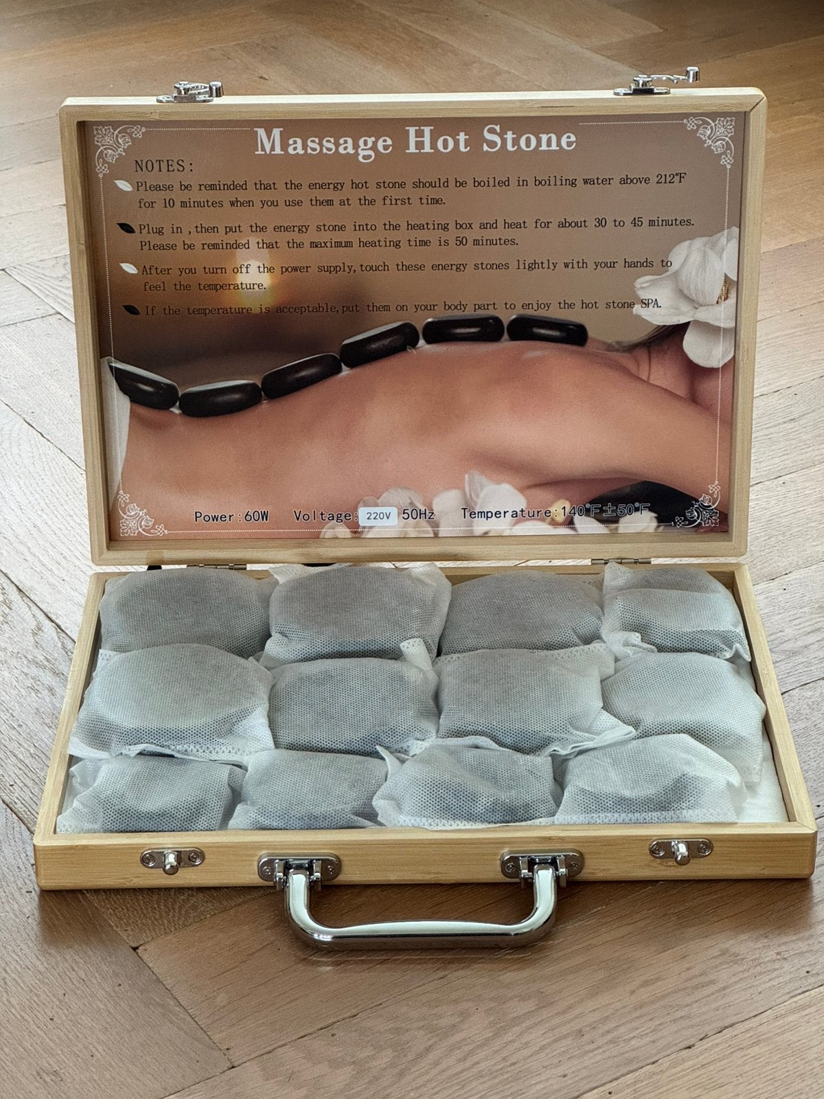 Spa Hot Stone Massage Set 20 Stenen + Verwarmingsbox | nieuw, Ophalen of Verzenden, Zo goed als nieuw, Overige typen