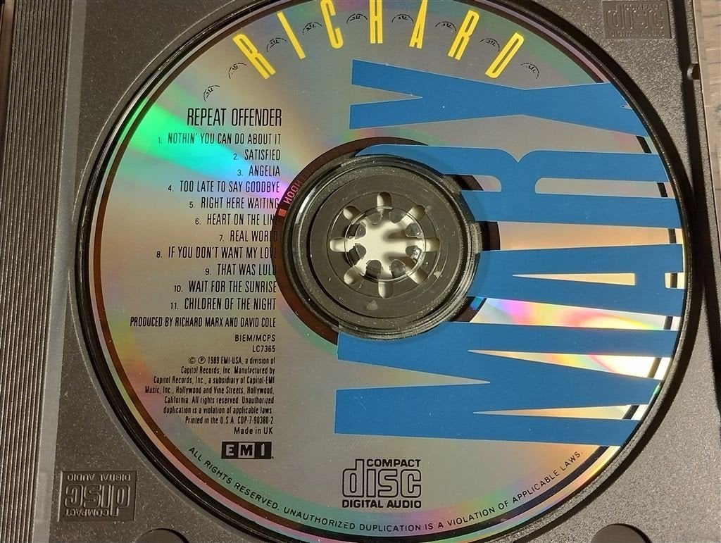 Richard Marx - Repeat Offender, Ophalen of Verzenden, Zo goed als nieuw