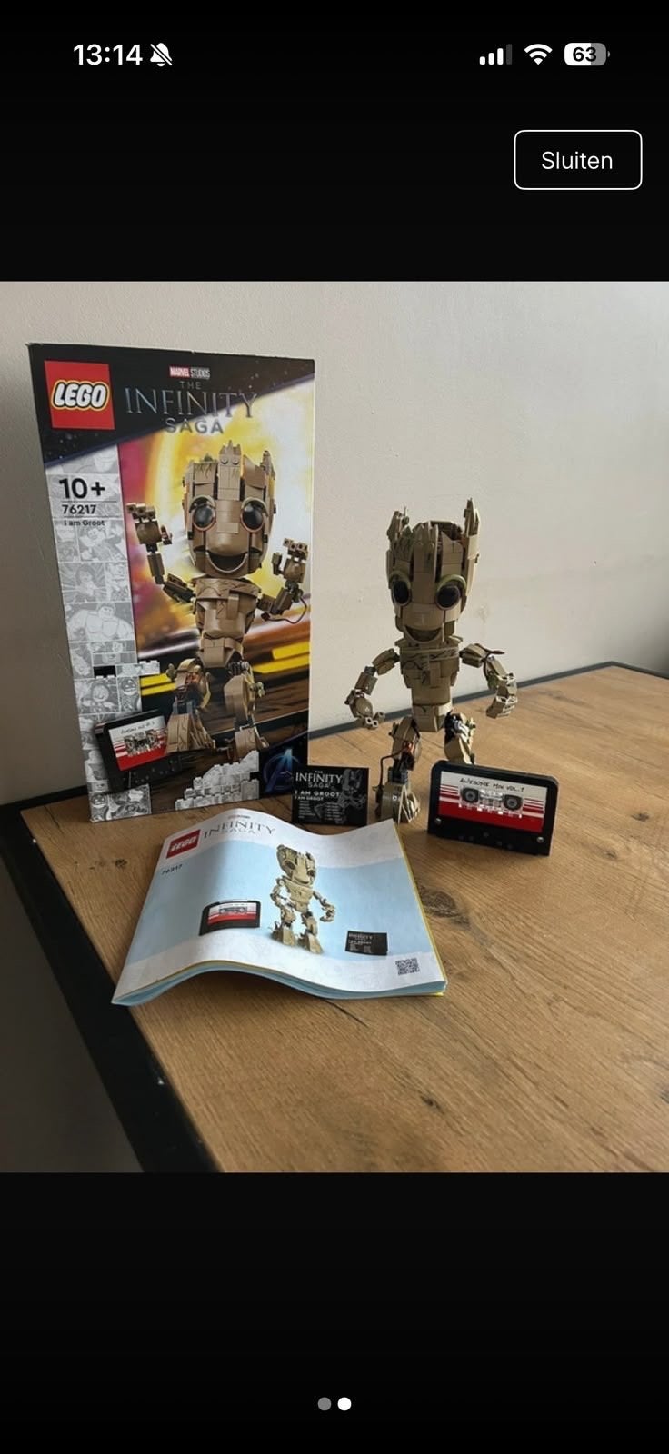 LEGO Marvel I Am Groot 76217 - Compleet en in elkaar, Ophalen, Zo goed als nieuw, Overige merken