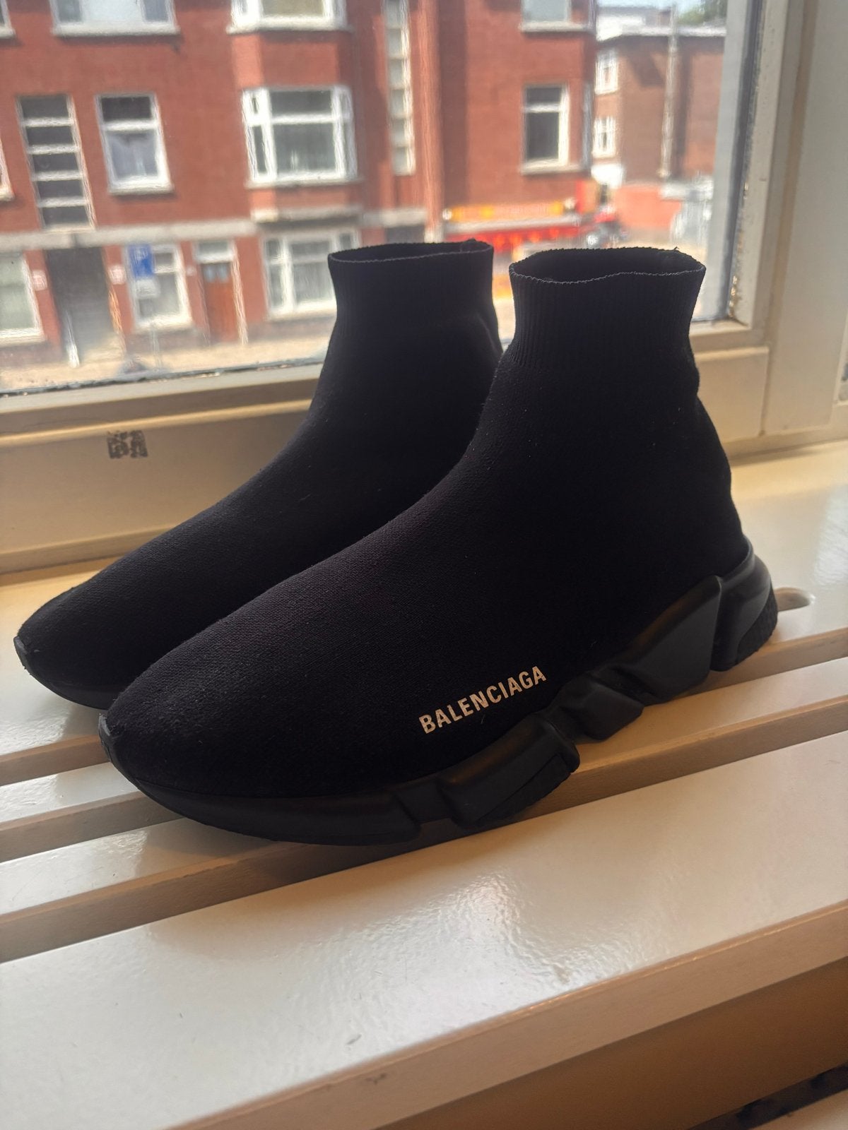 Balenciaga Speed Trainer Zwart - Maat 42, Ophalen, Zo goed als nieuw, Zwart, Sneakers of Gympen