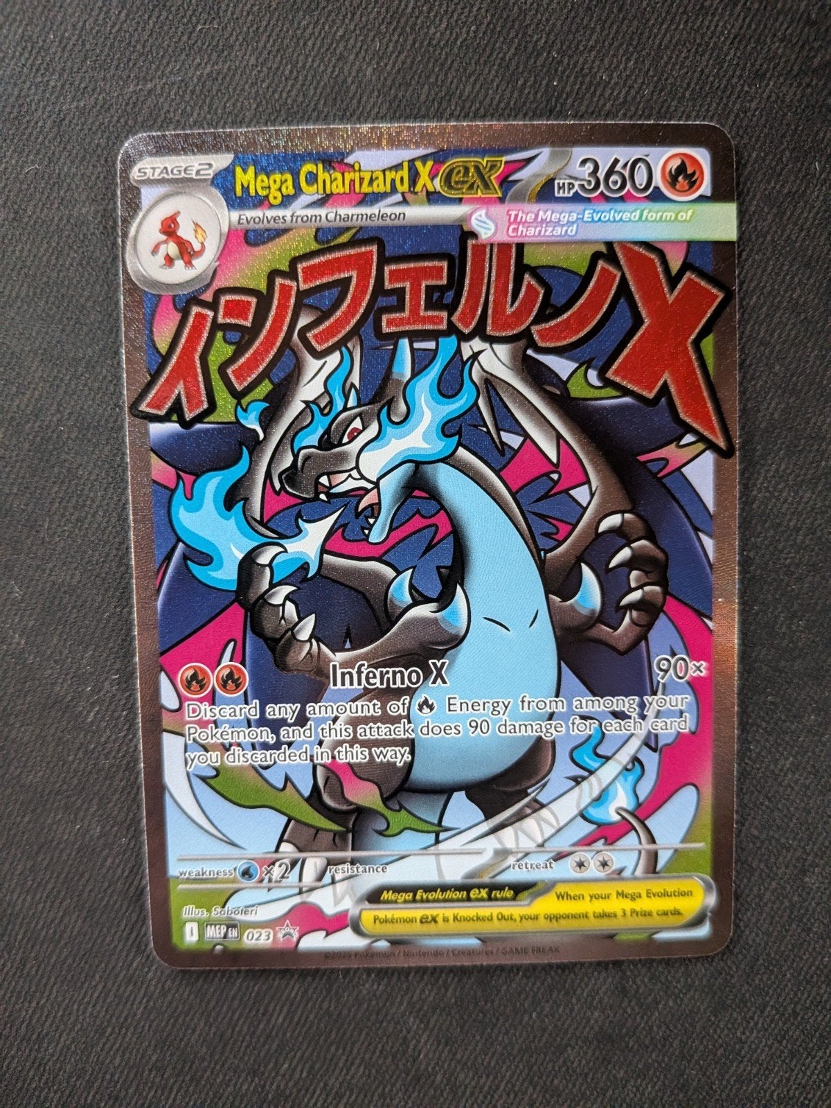 Mega Charizard X EX Pokémon Kaart, 023 promo, Ophalen of Verzenden