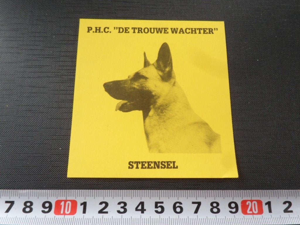 sticker Steensel P.H.C. DE TROUWE WACHTER Politiehonden, Ophalen, Zo goed als nieuw