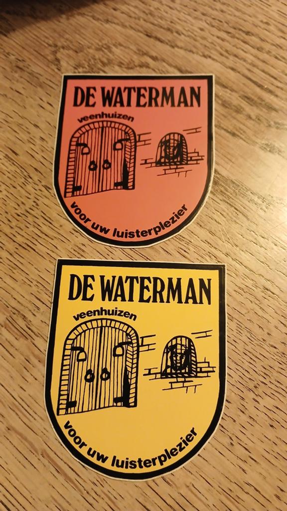 Stickers piraat amateur zender De Waterman, VEENHUIZEN, Ophalen of Verzenden, Zo goed als nieuw