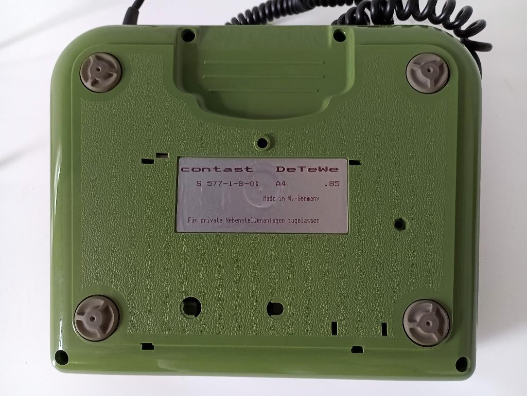 Retro groene telefoon met draaischijf, Ophalen of Verzenden, Niet werkend, Met draaischijf