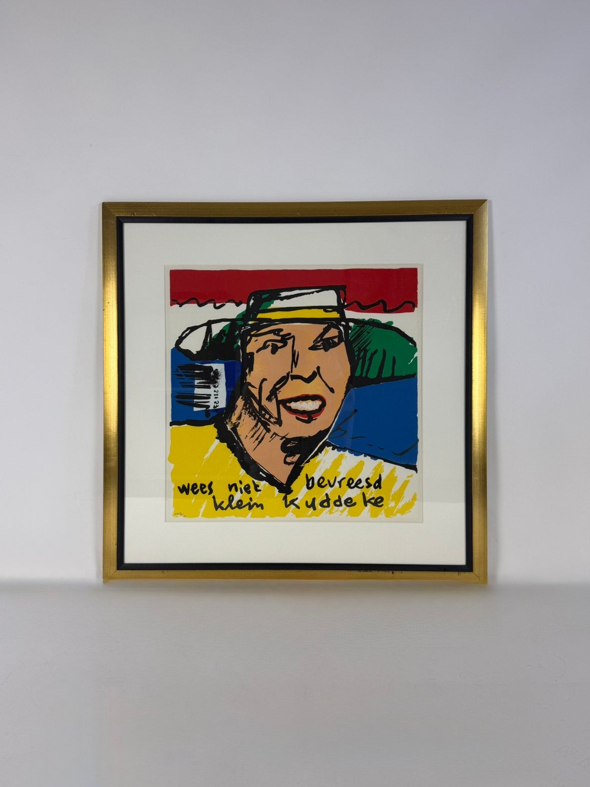 Herman Brood - Wees niet bevreesd klein kuddeke - ingelijst, Antiek en Kunst, Gelimiteerde oplage, Ophalen, Portret en Figuren