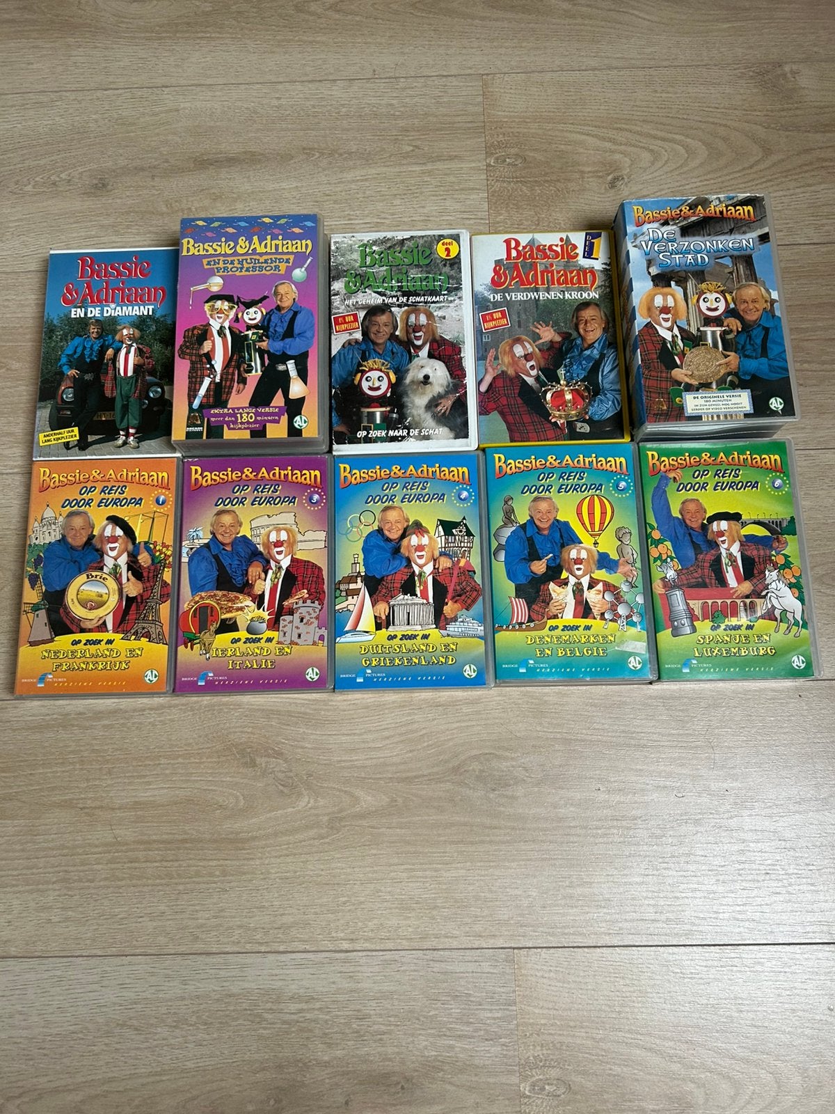Grote Bassie en Adriaan VHS collectie, Cd's en Dvd's, Gebruikt, Alle leeftijden, Kinderprogramma of -film, VHS