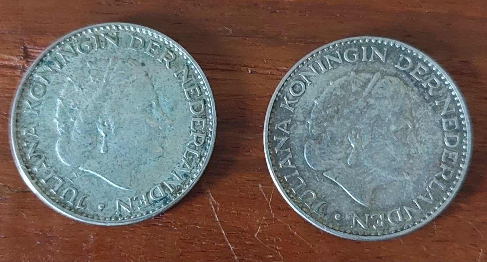 2x Zilveren Gulden Koningin Juliana 1963 & 1965, Ophalen