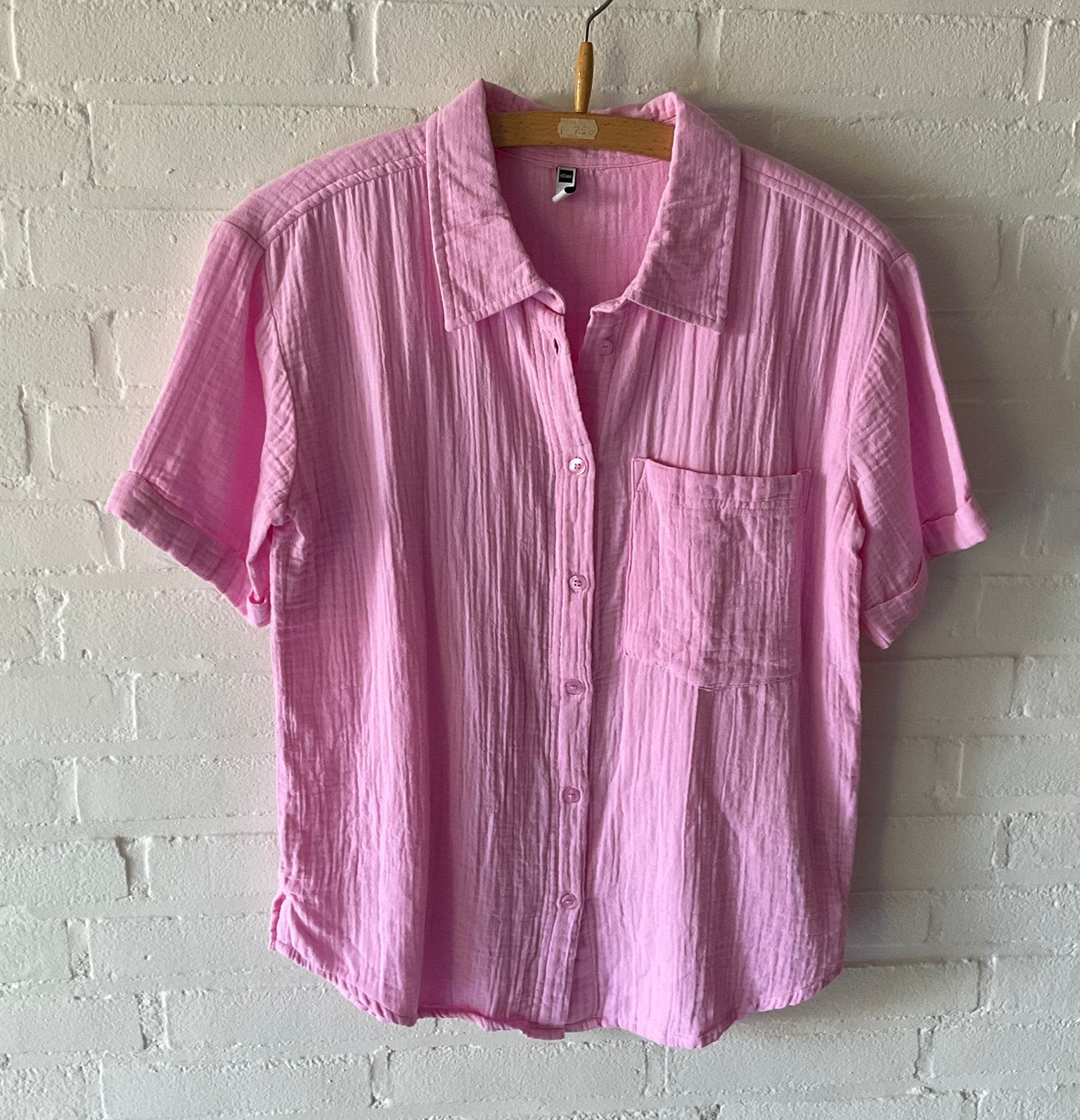 Hema roze blouse, maat S, katoen, Ophalen of Verzenden, Zo goed als nieuw, Maat 36 (S), Roze