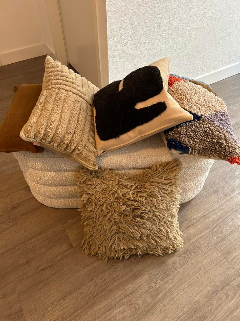 Ferm Living - 5 Sierkussens - Wol + Dons, Ophalen, Zo goed als nieuw, Vierkant