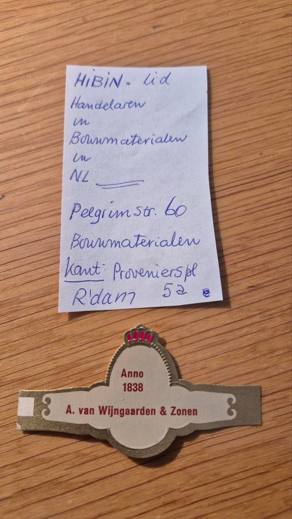 Sigarenbanden Rotterdam, Ophalen, Zo goed als nieuw, Sigarenbandjes
