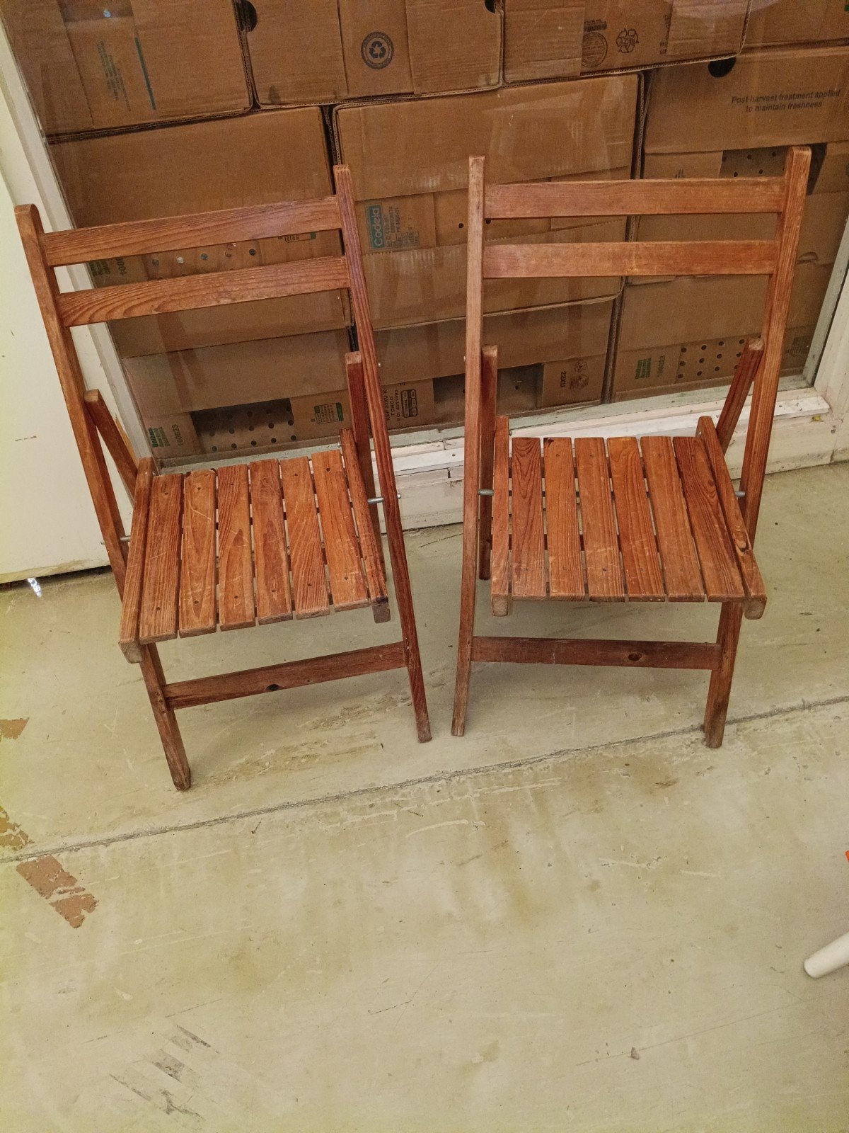 Twee houten klapstoelen Vintage, Antiek en Kunst, Ophalen