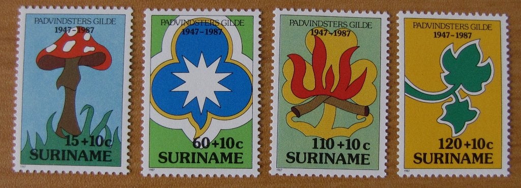 Rep-Suriname 536-539 serie padvinders., Postzegels en Munten, Verzenden, Postfris