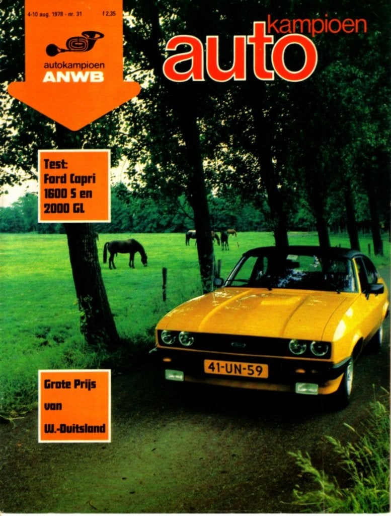 Autokampioen dubbeltest Ford Capri 1600 S en 2000 GL 1978, Ophalen of Verzenden, Gelezen, Ford