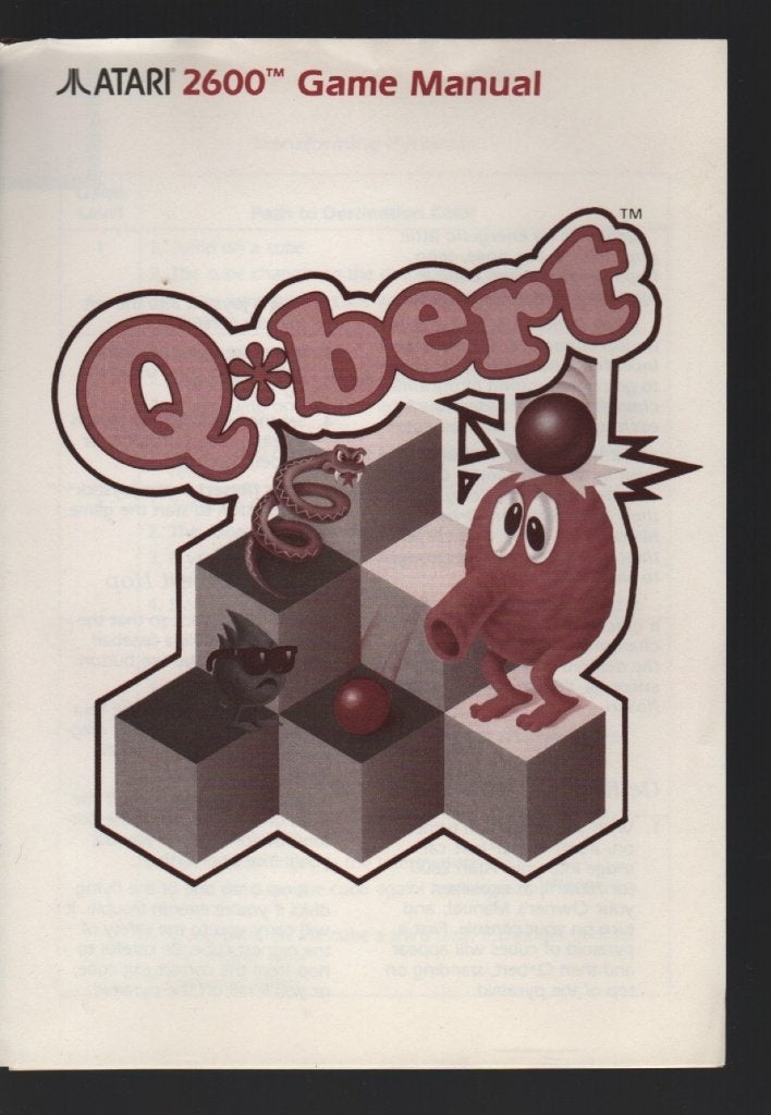 atari 2600 qbert cib, Puzzel en Educatief, Gebruikt, 1 speler, Eén computer