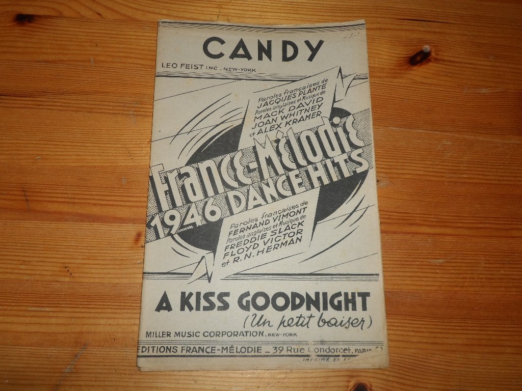 Candy / a kiss goodnight - france melodie hits, Ophalen of Verzenden, Artiest of Componist, Populair, Gebruikt