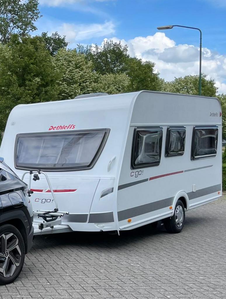 Dethleffs c’go 430 + Voortent+ Complete inboedel + Mover etc, Caravans en Kamperen, Treinzit, Dwarsbed, Particulier, Ringverwarming