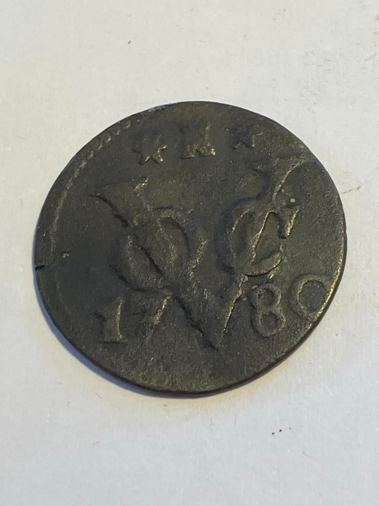 VOC duit Zeeland 1780, Ophalen of Verzenden, Losse munt