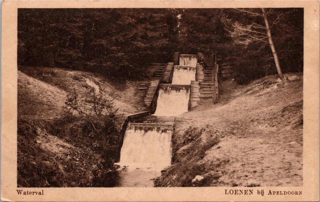 Loenen op de Veluwe - 12 oude ansichtkaarten Waterval, Verzamelen, Verzenden, 1940 tot 1960, Gelopen, Gelderland