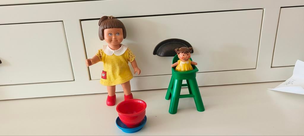 Duplo 2951 Lisa met baby en kinderstoel vintage, Ophalen of Verzenden