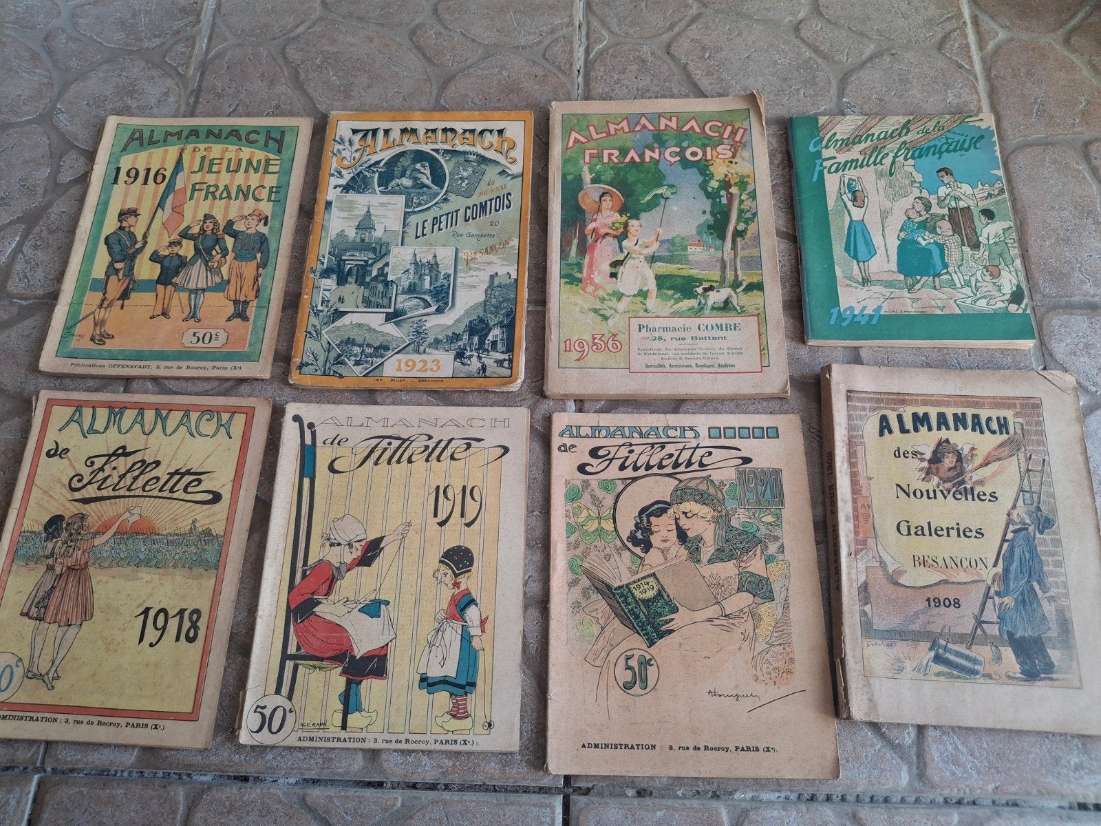 Prachtige unieke collectie Franse Almanakken  (1908-1936), Ophalen of Verzenden