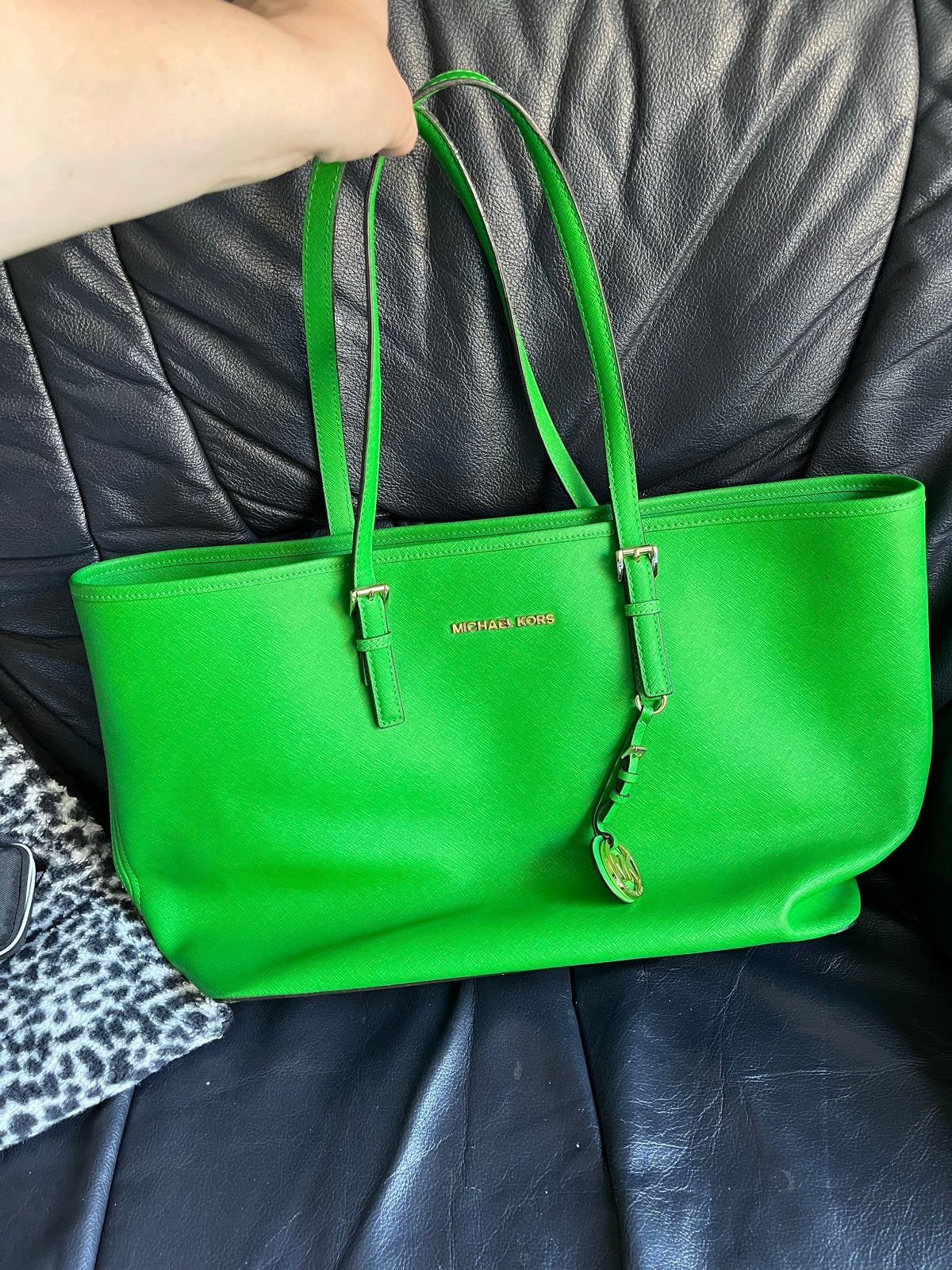 Michael Kors Groene Shopper Tas, Ophalen of Verzenden, Gebruikt, Groen, Shopper