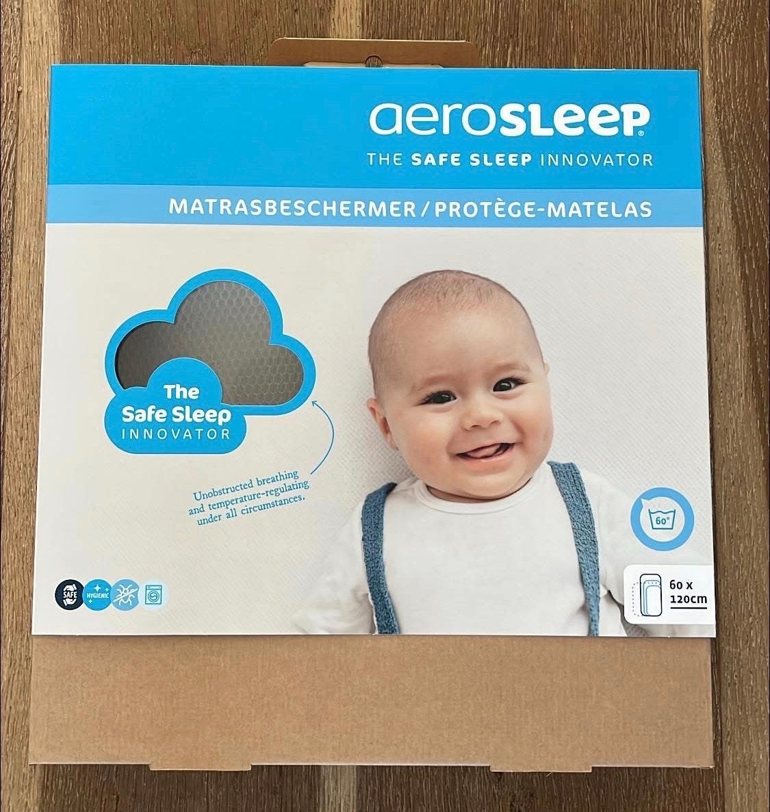 Aerosleep matrasbeschermer 60x120 cm | Nieuw, Kinderen en Baby's, Jongetje of Meisje, Wit, Overige typen, Nieuw