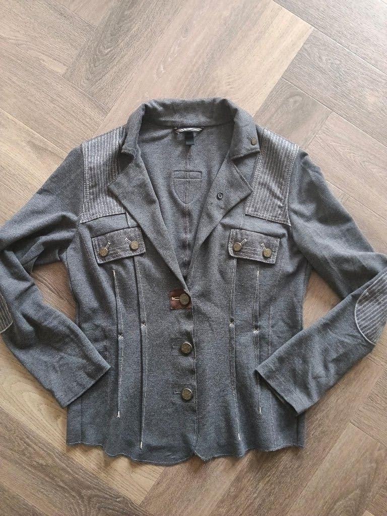 Sportalm grijze zeer aparte jas maat 40, Kleding | Dames, Maat 38/40 (M), Zo goed als nieuw, Grijs, Sportalm