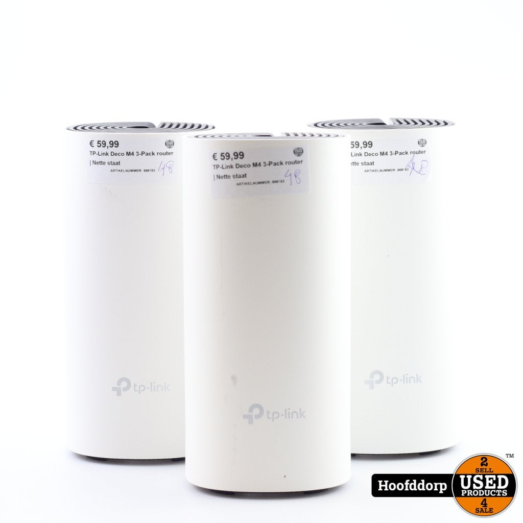 TP-Link Deco M4 3-Pack router | Nette staat, Computers en Software, Netwerk switches, TP-Link, Gebruikt, Support@tplink.com, TP-Link Corporation Limited
Room 901, 9/F, New East Ocean Centre
9 Science Museum Road, Tsim Sha Tsui
Kowloon, Hong Kong