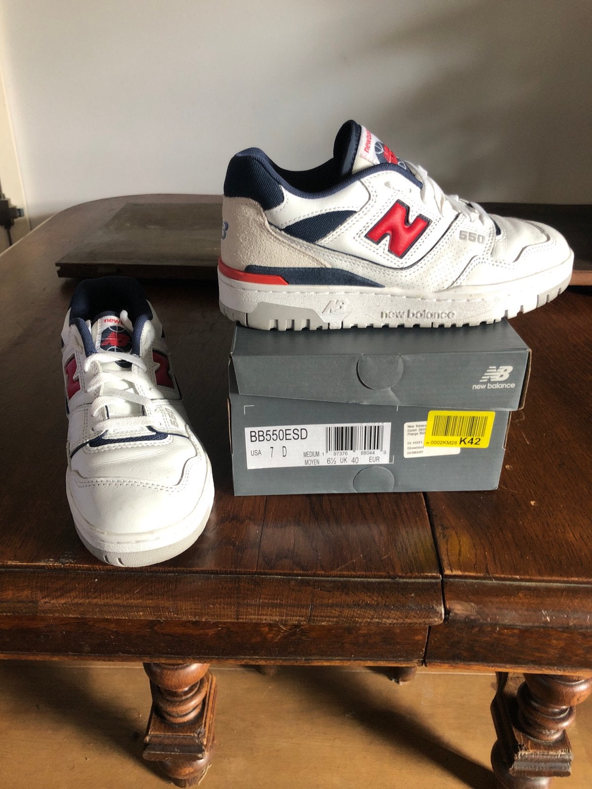 New Balance 550 maat 40 Sneakers - Wit, Wit, Ophalen of Verzenden, Sneakers of Gympen, Zo goed als nieuw