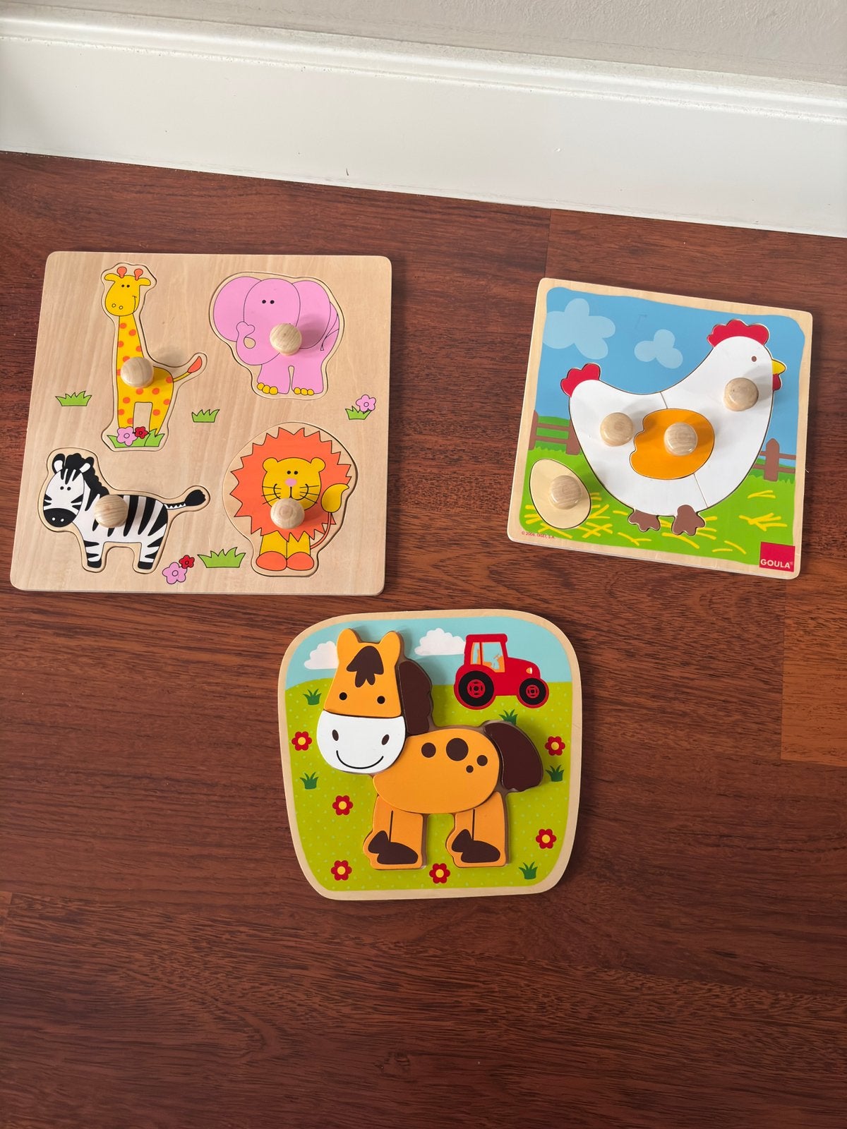 Houten puzzels, Ophalen, Minder dan 10 stukjes, Zo goed als nieuw, 6 maanden tot 2 jaar