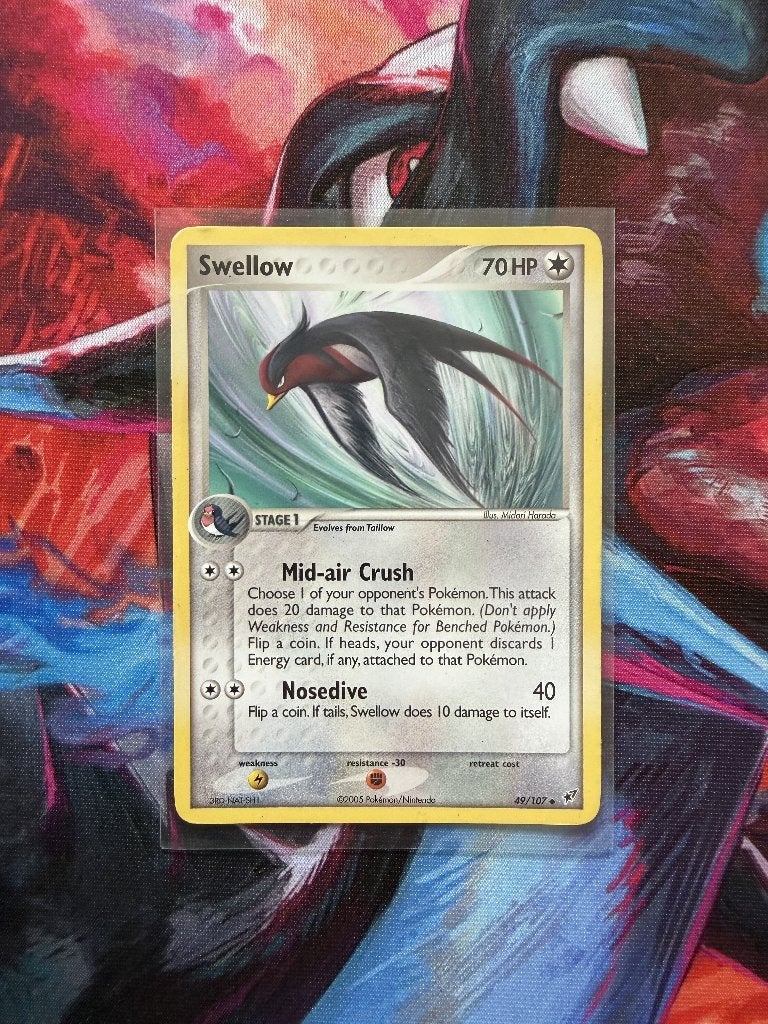 Pokemon Swellow (DX 49) EX Deoxys, Ophalen of Verzenden, Zo goed als nieuw, Losse kaart