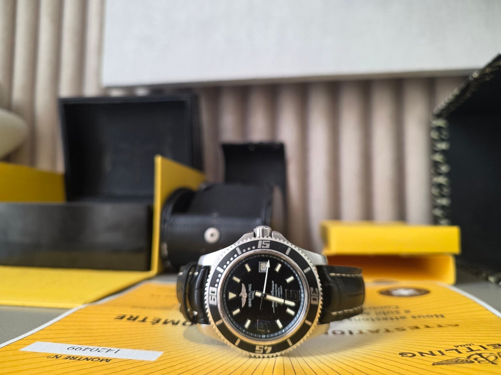 Breitling Superocean 44 (A17391) - Full Set uit 2012, Sieraden, Tassen en Uiterlijk, Horloges | Heren, Staal, Breitling, Polshorloge