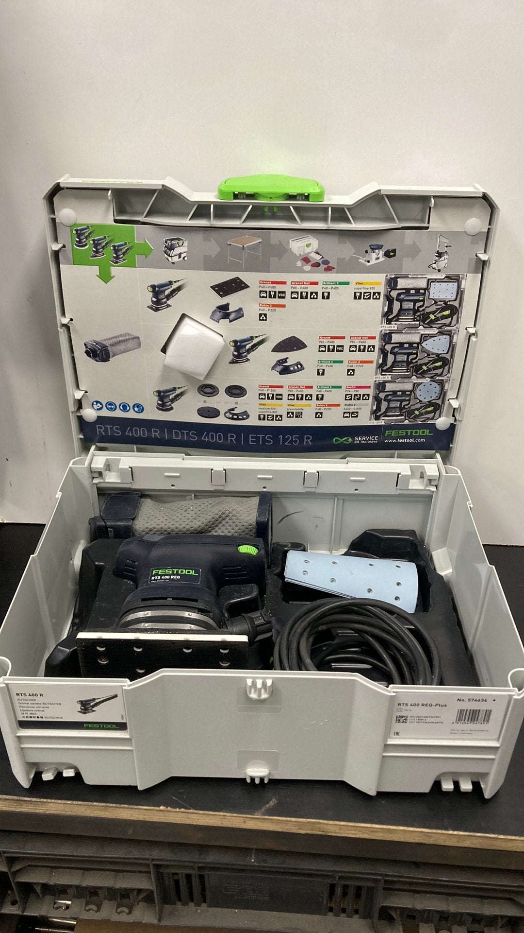 Festool RTS 400 REQ - Topstaat, Doe-het-zelf en Verbouw, Ophalen of Verzenden, Zo goed als nieuw, Minder dan 600 watt, Vlakschuurmachine