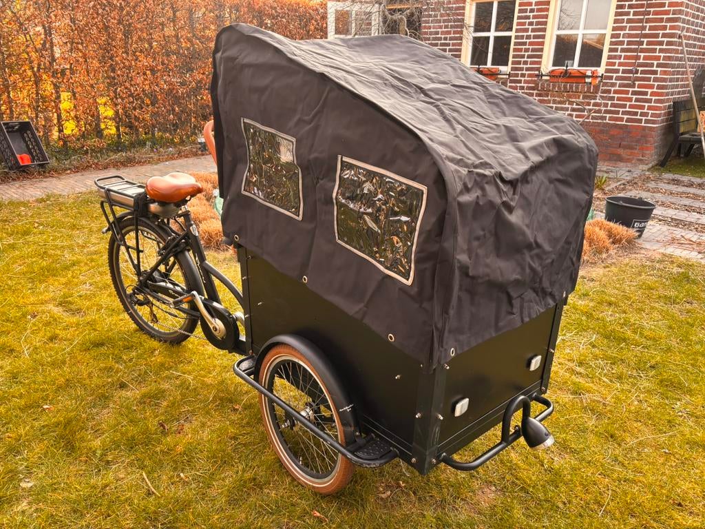 Elektrische Bakfiets Troy, Fietsen en Brommers, 4 kinderen of meer, Gebruikt, Huif, Ophalen