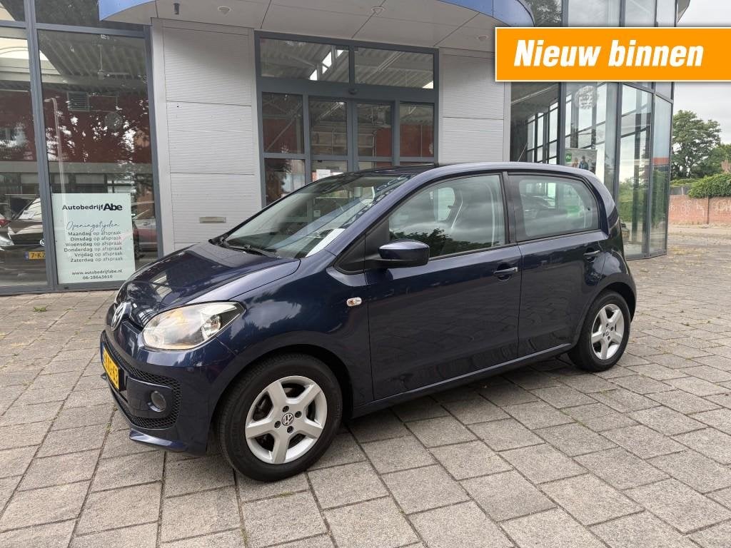 Volkswagen UP 1.0 MOVE UP! BLUEM-5DEURS-LMV-AIRCO-NAVI-ORIG, Euro 5, Gebruikt, Met garantie (alle), Handgeschakeld