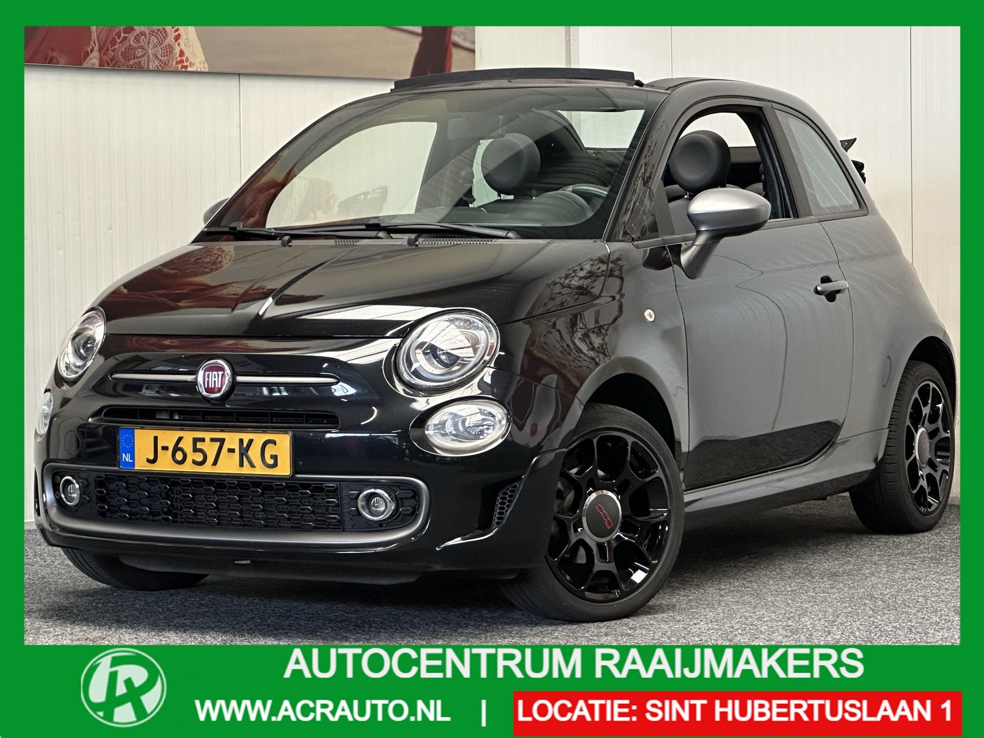 Fiat 500C 1.2 SPORT CABRIOLET DIGITALE DISPLAY HALF LEDER AI, Voorwielaandrijving, Gebruikt, 4 cilinders, Cabriolet