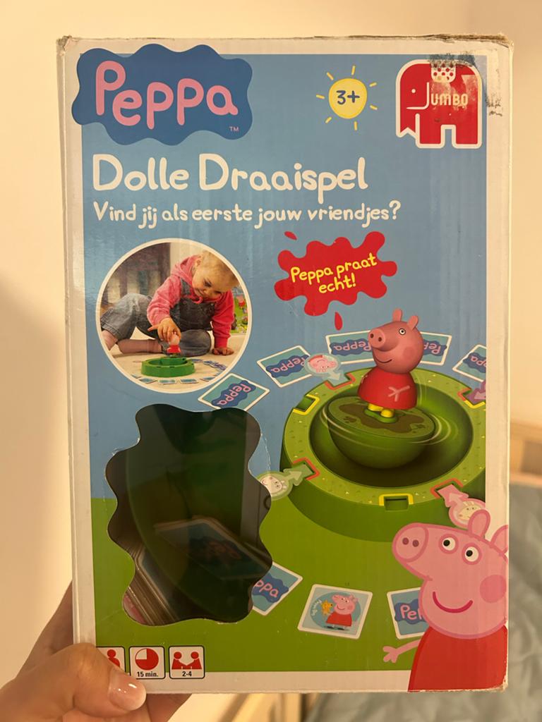 Peppa Pig Dolle Draaispel - Vind je vriendjes!, Drie of vier spelers, Ophalen, Gebruikt