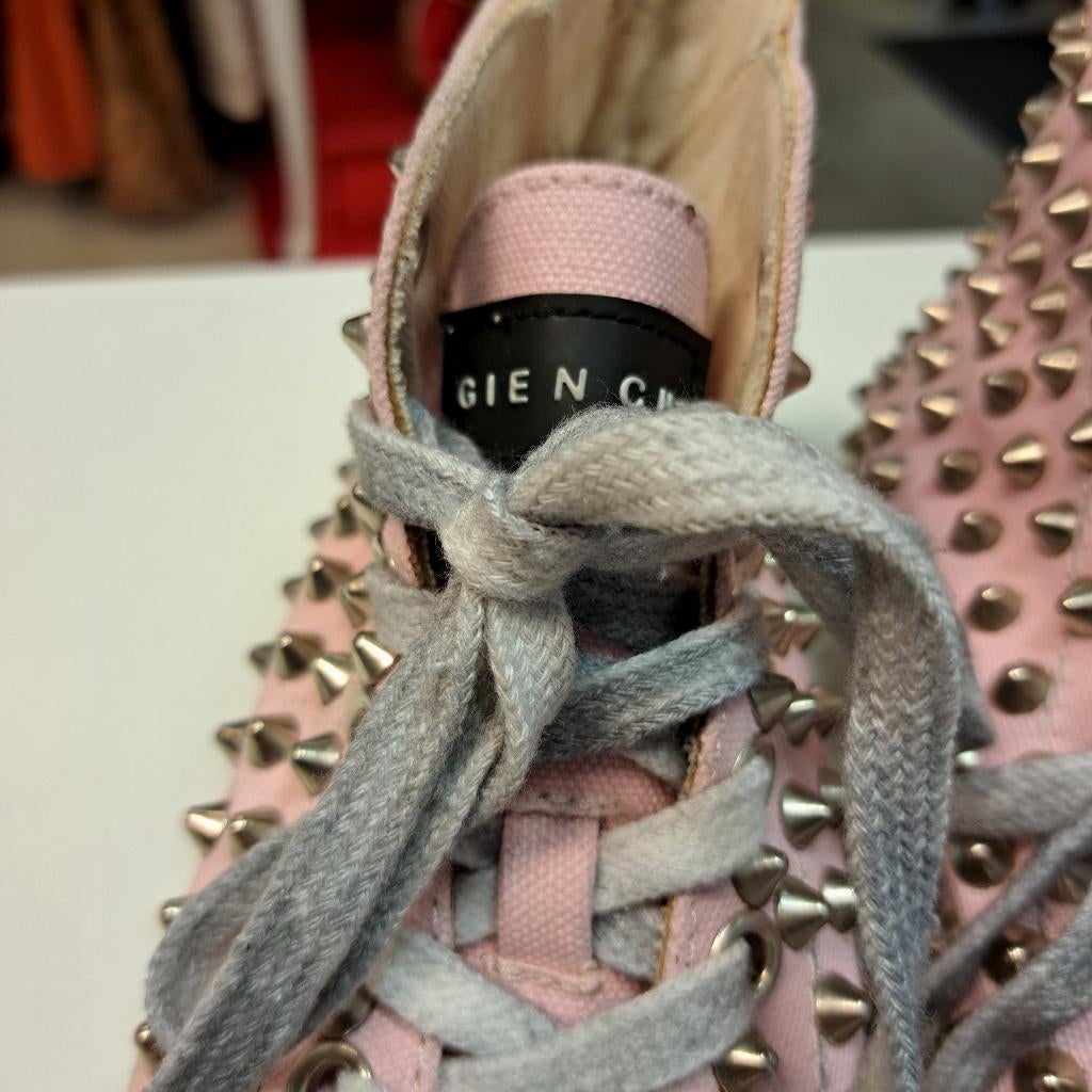 Gienchi sneakers canvas roze + spikes allover mt 35 nr 40201, Gienchi, Meisje, ., Gienchi