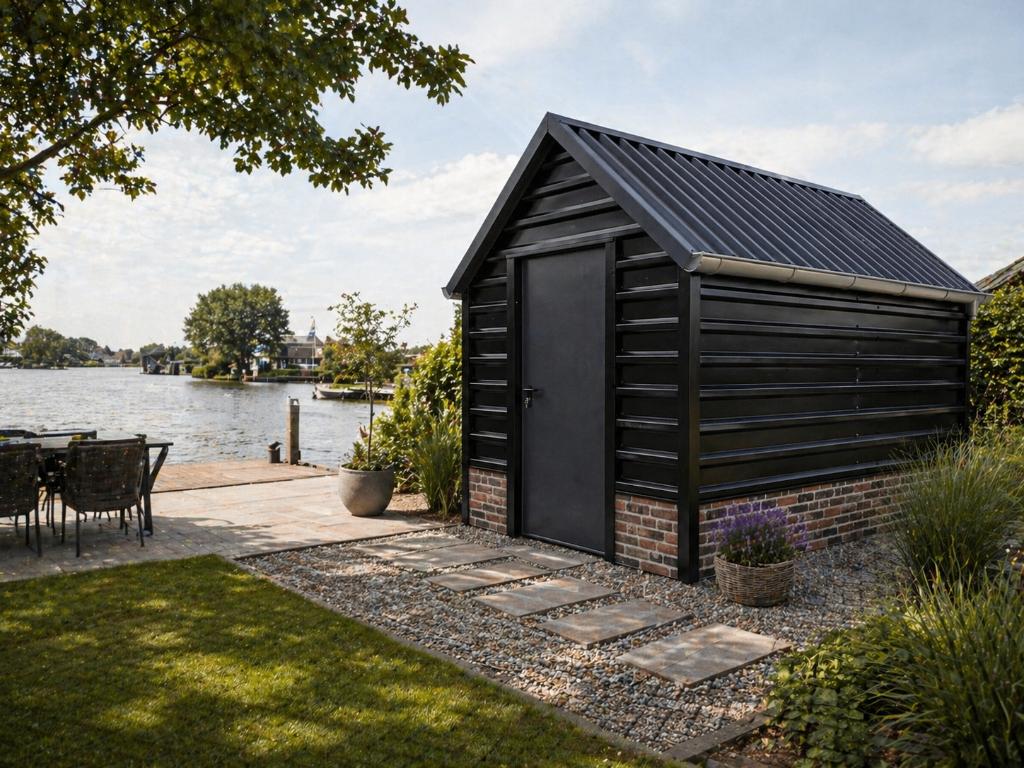 complete afgewerkte geïsoleerde schuur bestellen? 4000x2500, 200 tot 400 cm, DKM Materiaal, 250 tot 500 cm, Schuur