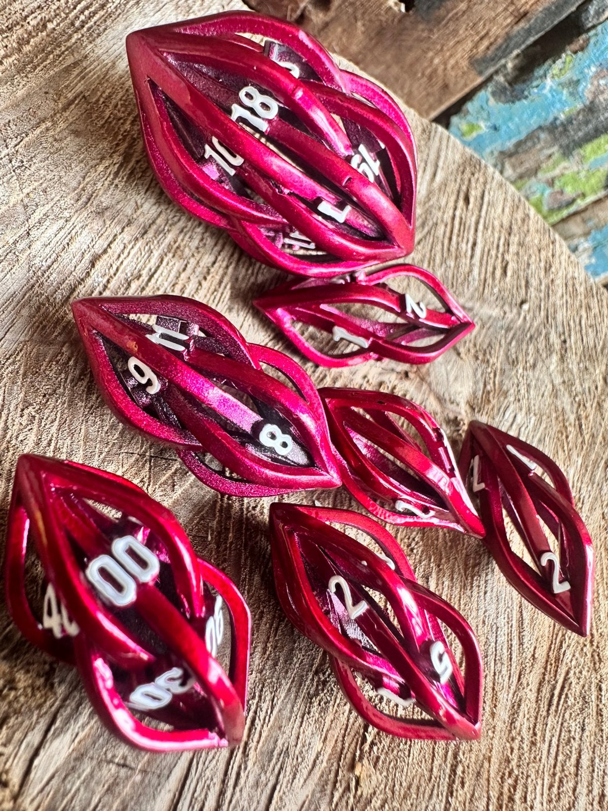 DND dice / Fantasy red / heavy duty / metal gear / RPG, Ophalen of Verzenden, Nieuw