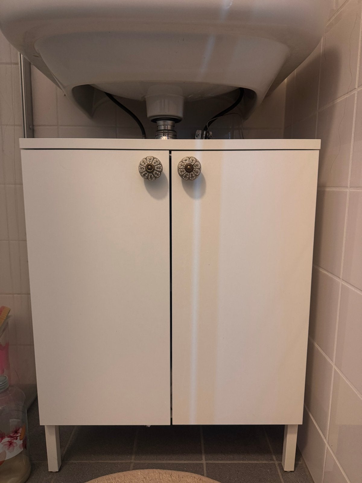 IKEA Fullen Wastafelkast met vintage deurknoppen, Ophalen, Gebruikt, 50 tot 100 cm, Minder dan 100 cm