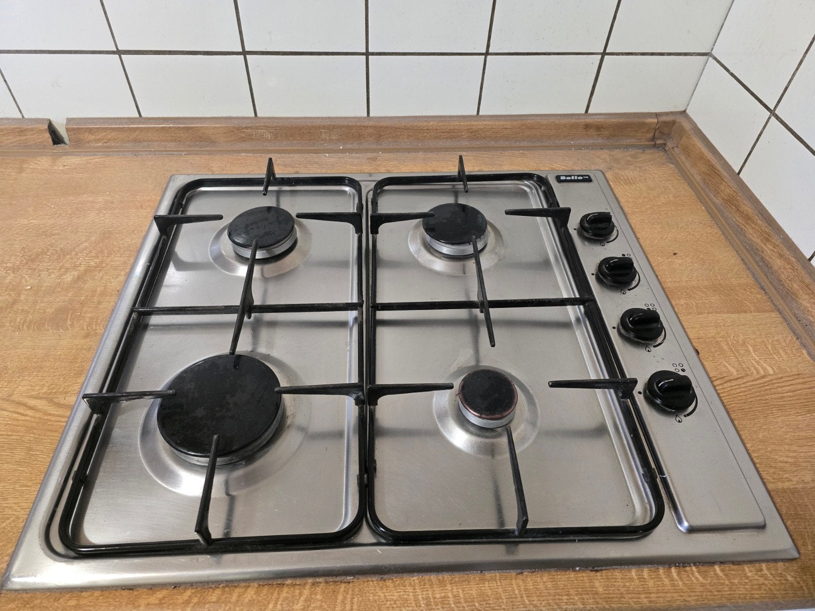 Gas kookplaat, Gebruikt, Inbouw, Gas, 4 kookzones