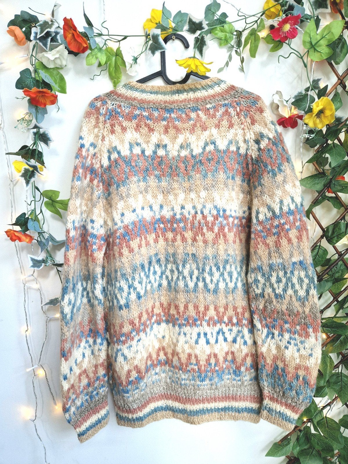 prachtig vintage handgemaakt zacht wollen vest, Verzenden, Zo goed als nieuw, Maat 46/48 (XL) of groter, Meerkleurig