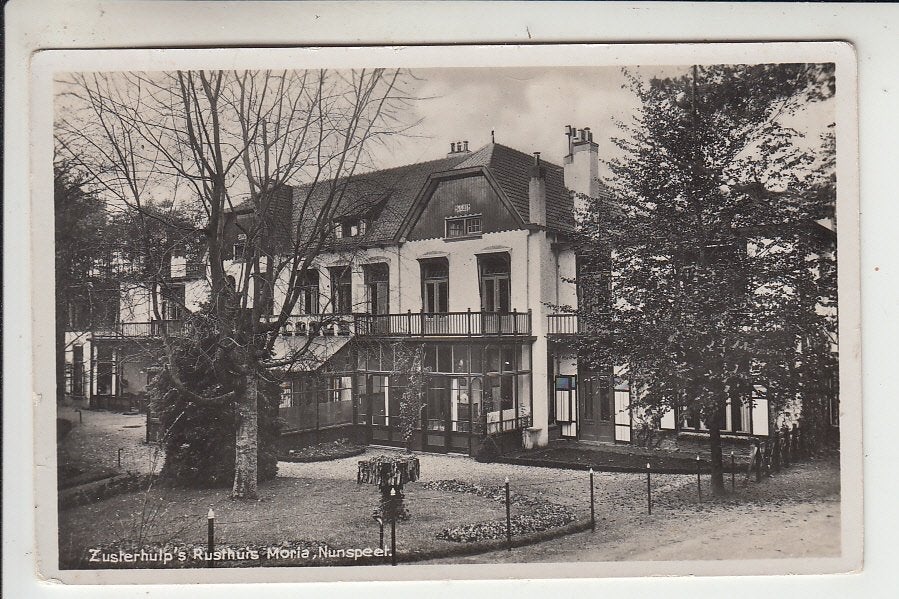 Nunspeet, Zusterhulps Rusthuis Moria, Ophalen of Verzenden, 1920 tot 1940, Gelopen, Gelderland
