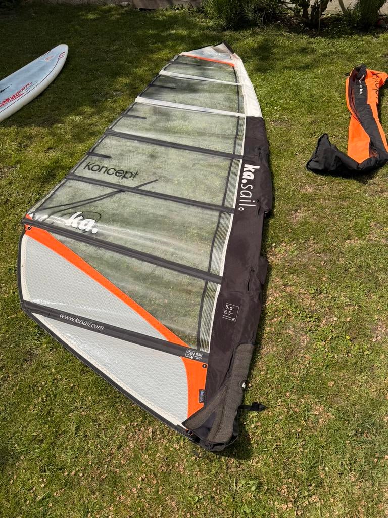 Ka sails windsurf slalom speed zeil 5,0 5,7  6,4  7,3, Watersport en Boten, Windsurfen, Ophalen, Gebruikt, KA, Zeil