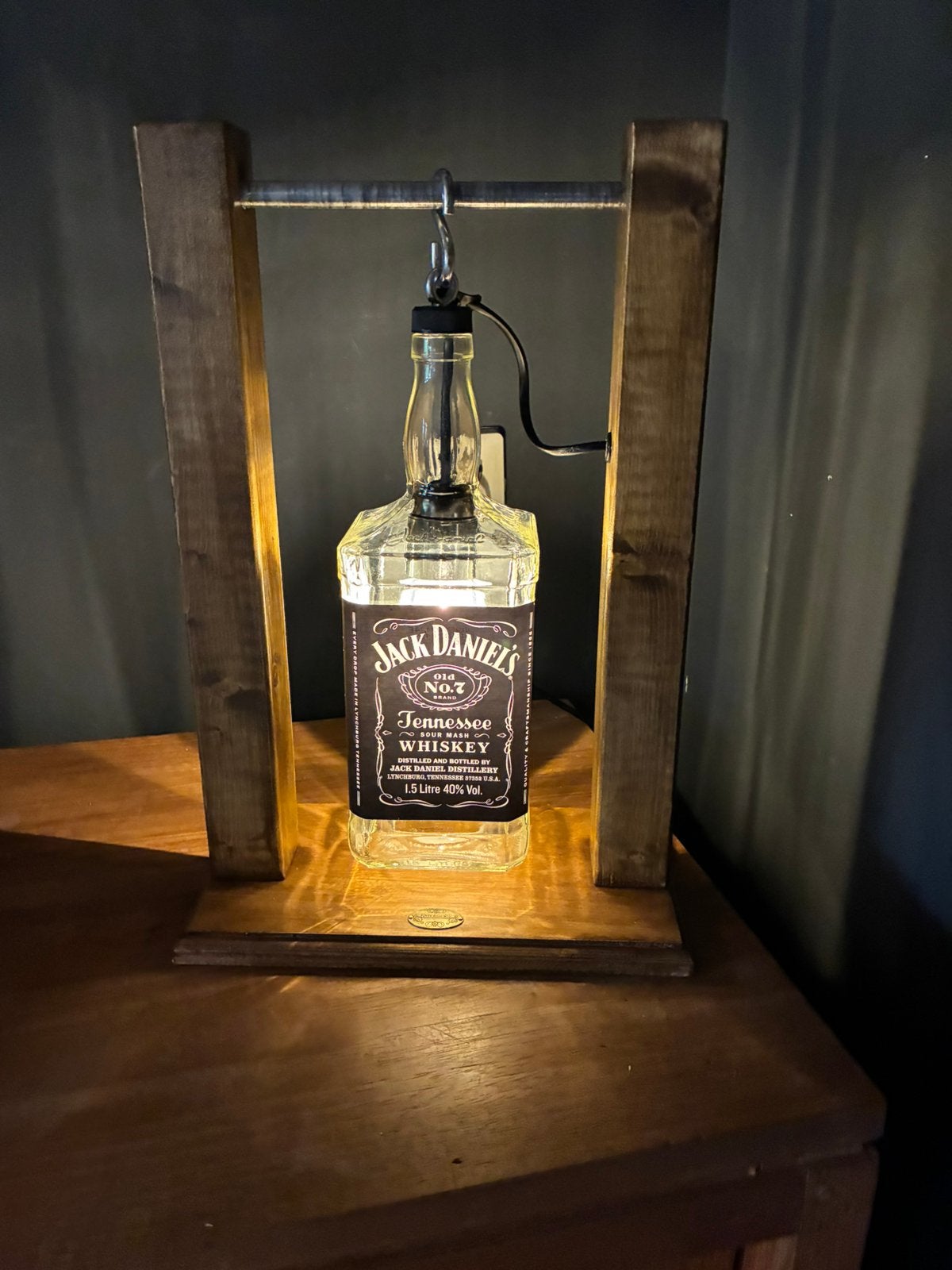 Jack Daniel’s tafellamp, Ophalen of Verzenden, Zo goed als nieuw, Met schakelaar